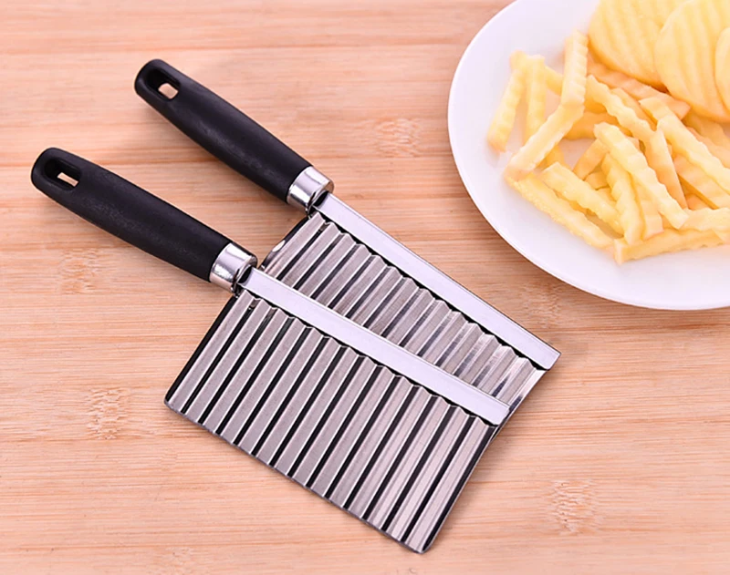 Нержавеющая сталь картофельное тесто волны Crinkle резак слайсер для дома Кухня Овощной чип лезвие нож инструменты для приготовления пищи