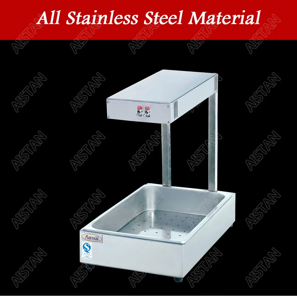 DH310 Electric desktop Hot salad pizza Potato Chips Warmer Display showcase for Commercial use