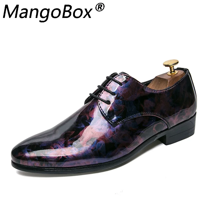 

New Fashion Wedding Shoes Men Pointed Toe Oxfords Man Dress Leather Shoes Formal Zapatos Hombre Mens Casual Shoes Big Size 38-44