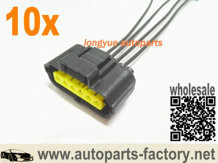 

longyue 10pcs 4 way MAF MASS AIR FLOW SENSOR CONNECTOR METER 96FP12B579AB 96FP-12B579-AB 12"