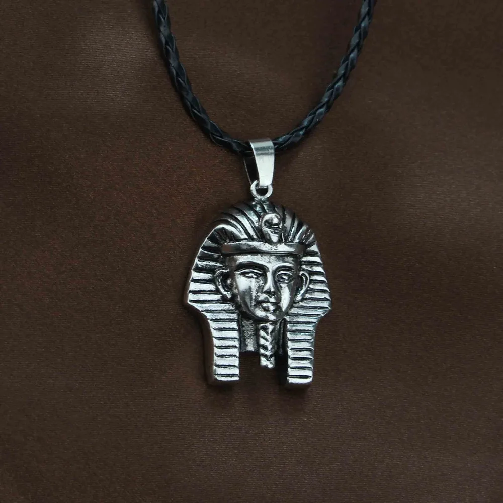 Men Hip hop Pendant Stainless steel Egyptian Pharaoh Head Necklaces Chain Punk Jewelry | Украшения и аксессуары