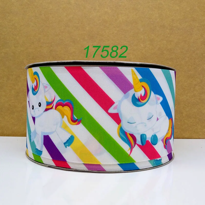17582 50 ярдов мультфильм напечатанный grosgrain ленты 17582 - Цвет: 17582