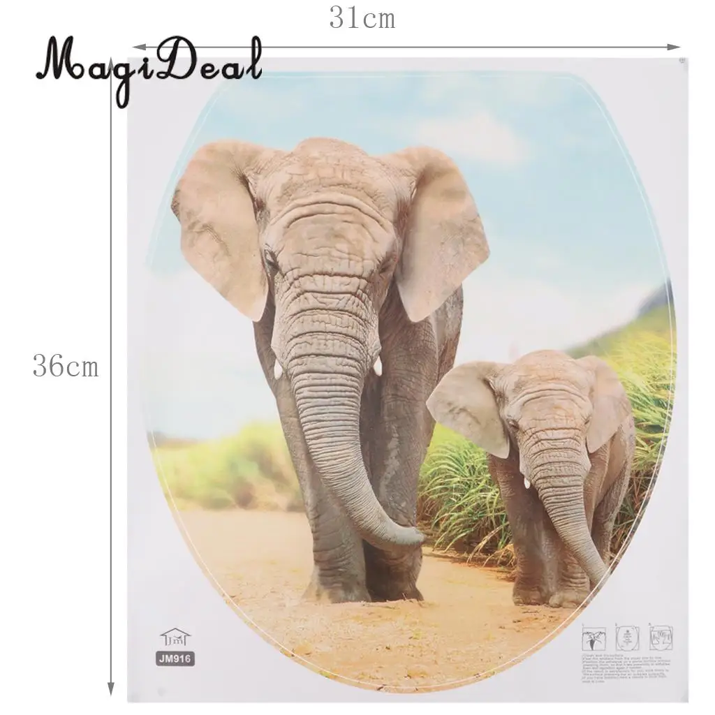 Self Adhesive Toilet Seat Cover Sticker Bathroom Closestool Lid Decal, Removable & Waterproof