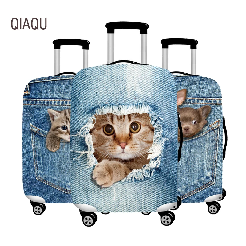 

Cute animal 3D pattern padded Travel Suitcase Protective Cover 18-32 inch suitcase elastic trunk dust cover Travel Accessories