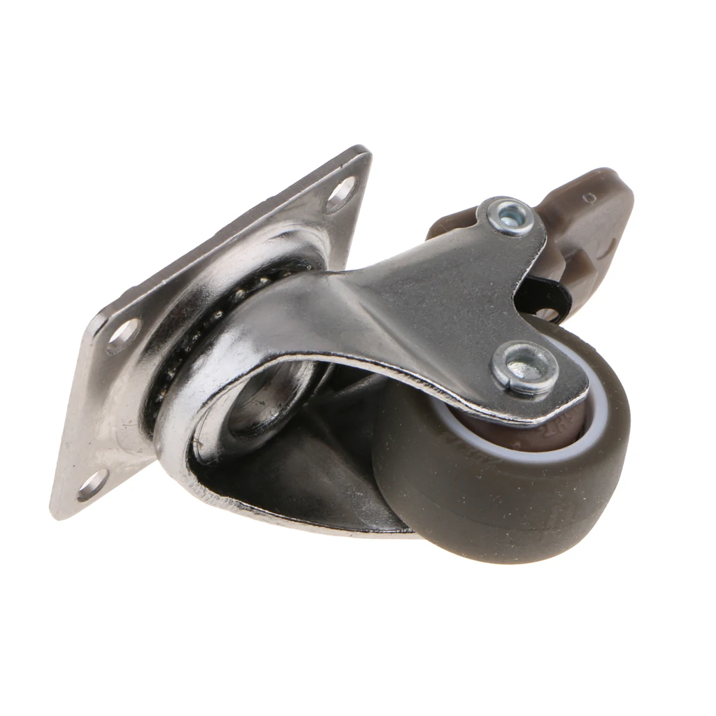 Heavy Duty Swivel Bearing Caster Wheels Rubber Base with Top Plate