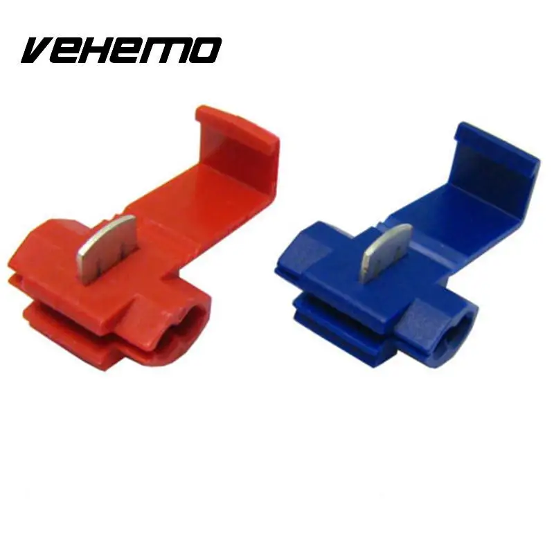 20pcs red blue locks wire electrical cable snap on cable splicer