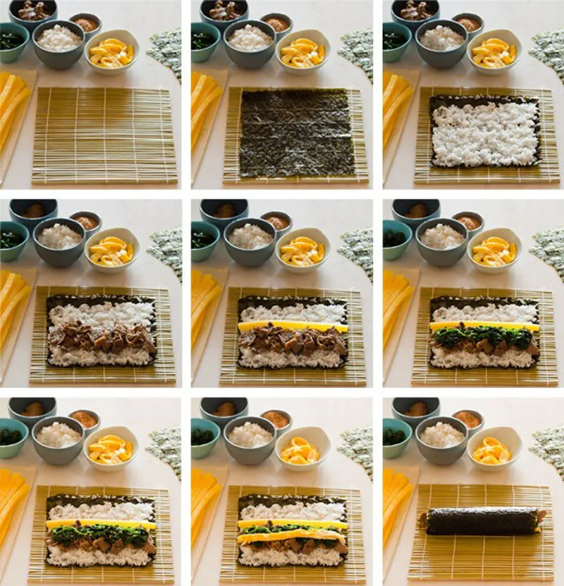 Sushi Rolling Maker из бамбука Ролик DIY коврик и рисовое весло кухонный бар аксессуар на продажу