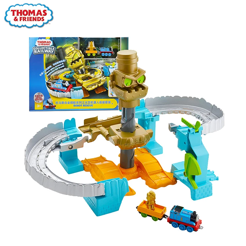 

Original the Mini Train Alloy Manual Exploration Space Robot Railway Track Boy Gift Model Car Toys For Children