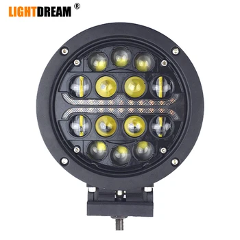 

7" inch Round 60W LED Off road Light 12V 24V Led Work Driving Lamp SpotLights with Amber DRL For SUV 4WD ATV 4x4 Boat Truck