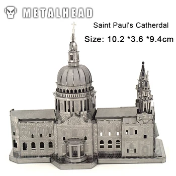 

3D Metal Puzzle Model Building Saint Paul's Catherdal Laser Cut Assemble Jigsaw Collection Educational Kids Splicing Hobby Toys