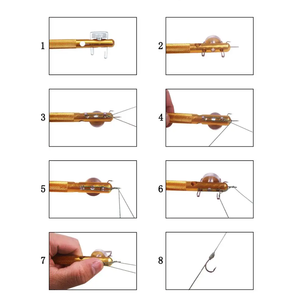 Fishing Line Tier Manual Knot Tying Tool Sub-line Knot-Tying Tool Fish Hook Tool  (6)