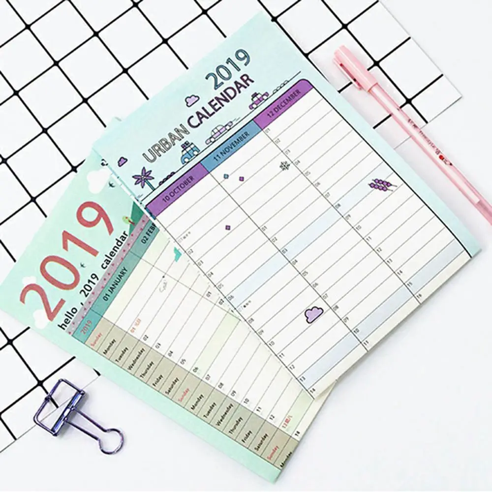 365days Paper Wall Calendar Office School Daily Planner Notes, Very Large Study New Year Plan Schedule 43*58cm