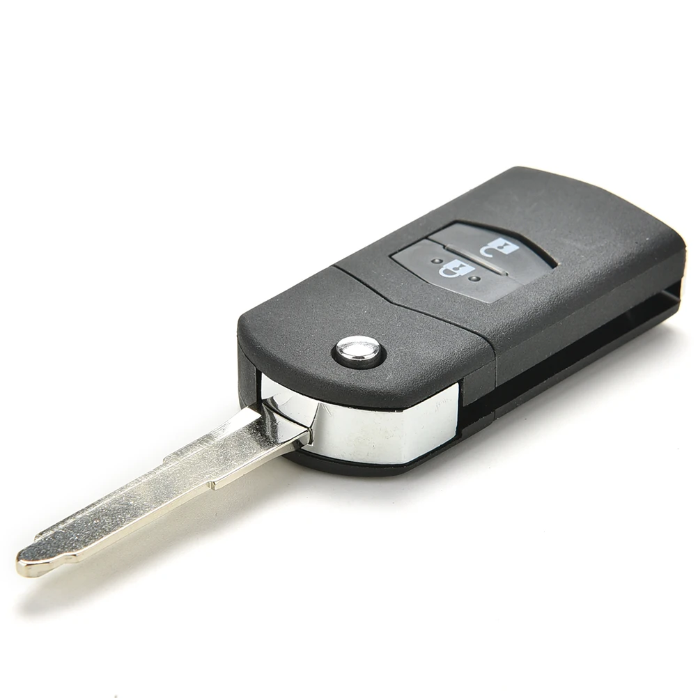 

Remote Key Fob Shell Case Folding Flip With Uncut Blade For Mazda 3 5 6 2 Button
