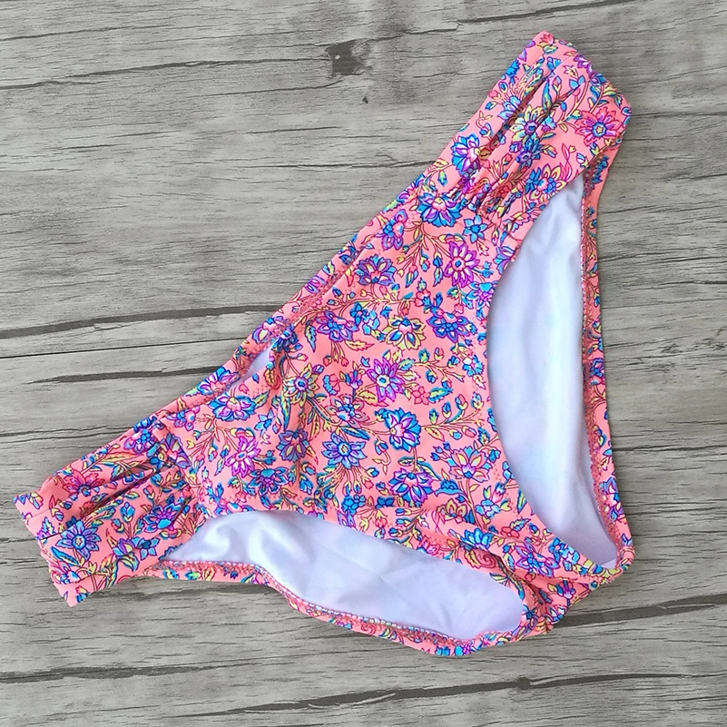 Women Bikini Bottoms Summer Sexy Secret Cheeky Printing Swimwear Biquini Swim Suit Blue Black Brazilian Bikinis Bottom