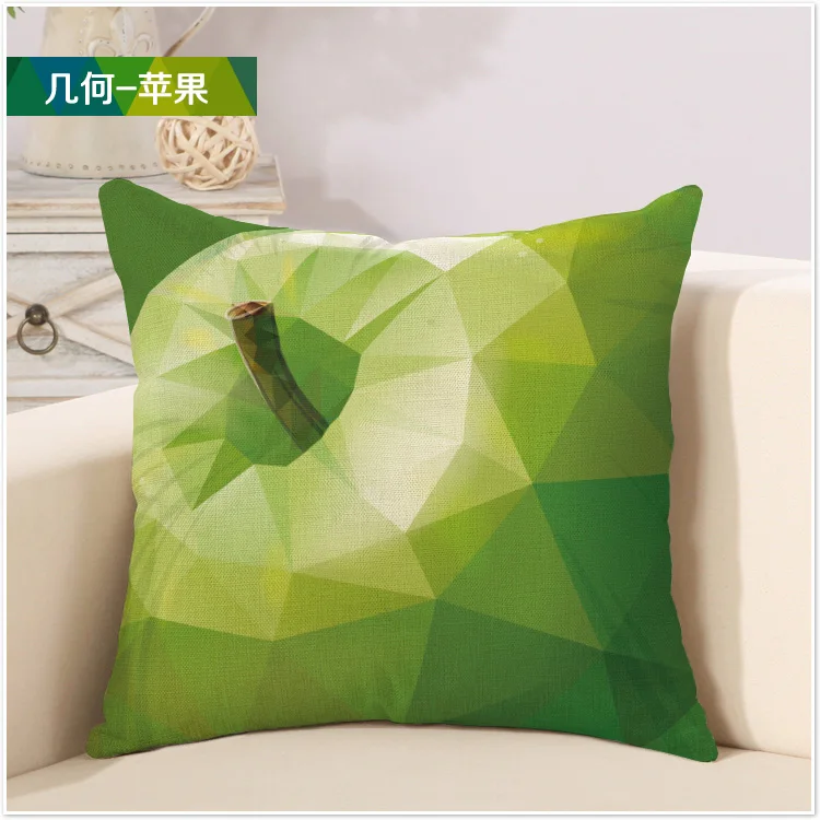 Green Apple Fruit Appetite Orexis Painting Geometry Pillow Cover Classy Apple Green Decorative Pillows Green Apple Fruit Appetite Orexis Painting Geometry Pillow Cover Classy Apple Green Decorative Pillows