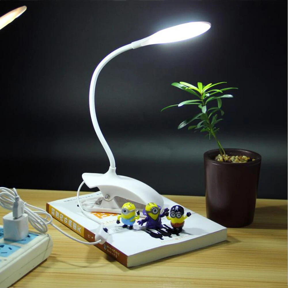 Lâmpada de Mesa Nível de Escurecimento Proteção para os Olhos Candeeiros de Mesa Luz de Leitura em Casa Levou Clipe Dimmer Toque Interruptor Led Deco Mangueira Flexível 3 10 Luminária de mesa