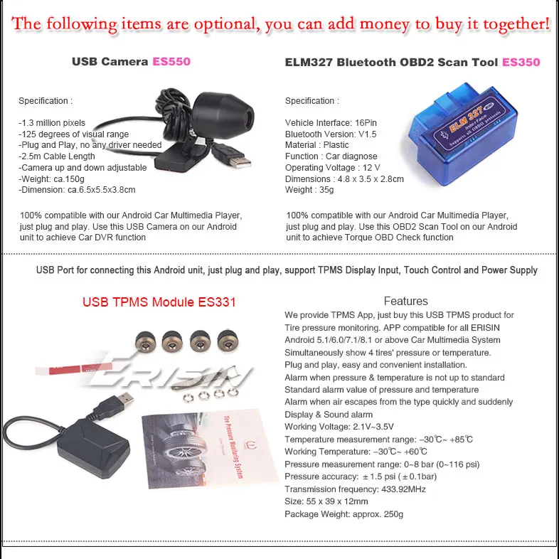 Perfect 7" Android 8.0 Oreo OS Car DVD GPS Radio for BMW E39 M5 1999-2003 & BMW E39 1995-2003 & BMW E38 1994-2001 & BMW X5 E53 2000-2007 25