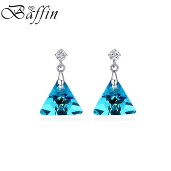 

BAFFIN Triangle Drop Earrings Women Fashion Original Crystal From Austria Elements Pendientes 2018 Christmas Gift