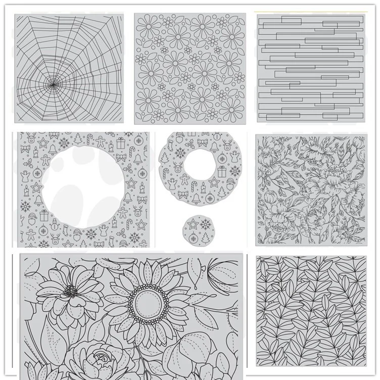 

14X14 Card Background Transparent Clear Stamps/Seal stamp for DIY scrapbooking/photo album Decorative clear stamp sheets