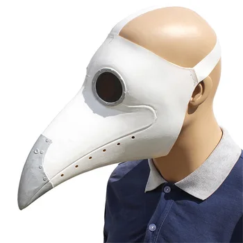 

Plague Doctor Bird Mask Halloween Cosplay Latex Mask Masquerade Costume Beak Punk Style Party Dress Up Props