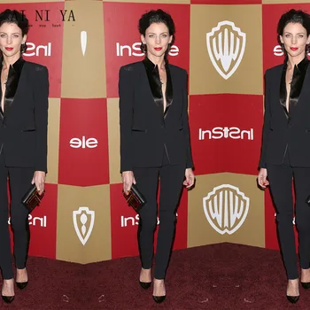 

Black Elegant Formal Work Wear 2 Piece Womens Business Suits Blazer Female Trousers Suit Office Uniform One Button Black