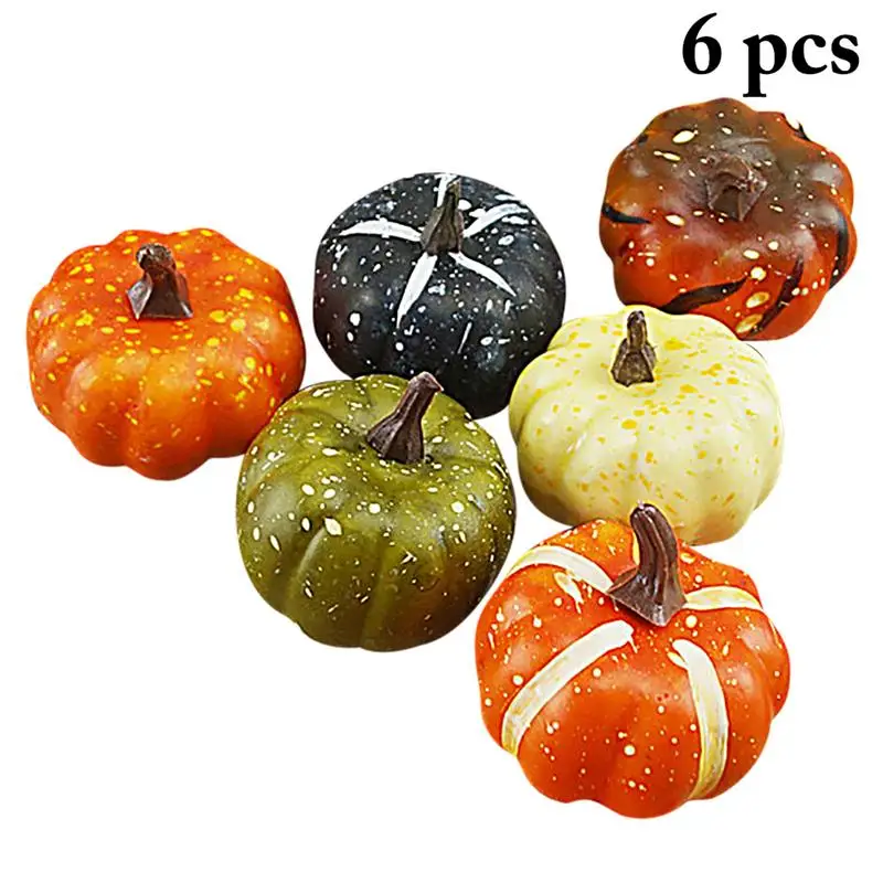 Fake Vegetable Mix Mini Pumpkin with 6 pieces