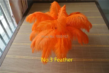 

Free Shipping 100pcs 12-14inch(30-35cm) orange Ostrich Feather for event party supplies decor