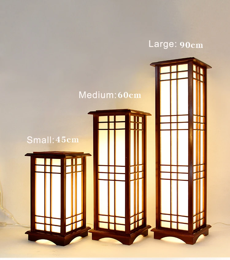 overzien Smash Paleis Moderne Japanse Tatami Stijl Vierkante Vorm Eiken Hout Massief Houten Vloer  Lamp met E27 LED Staande Lampen voor Woonkamer hal|Vloerlampen| - AliExpress