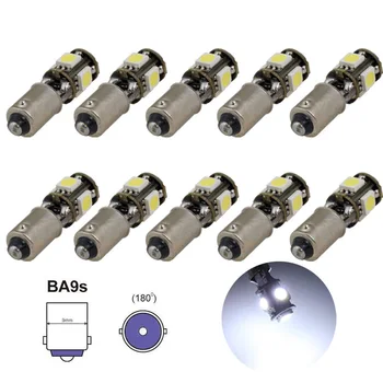 

10Pcs White BA9S LED 5050 SMD Car Light Interior Lamp Tail Light 12V Durable
