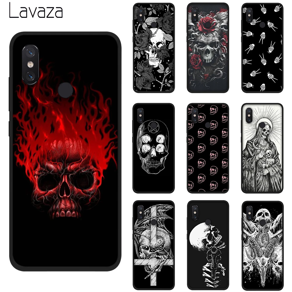 

Lavaza Satanic Skull dark Soft TPU Case for Xiaomi Redmi 7 4A 6A S2 Note 7 4 4x 5 6 Pro 5A Prime Go