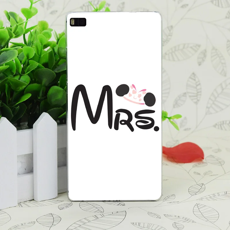 C0602 Mrs. Wedding Ears Transparent Hard Thin Case Skin Cover For Huawei P 6 7 8 9 Lite Plus Honor 4C 4X G7 |