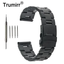 22 мм Нержавеющая сталь часы ремешок для samsung Galaxy Шестерни 2 R380 Neo R381 Live R382 Moto 360 2 46 мм пряжка замок ремешок браслет