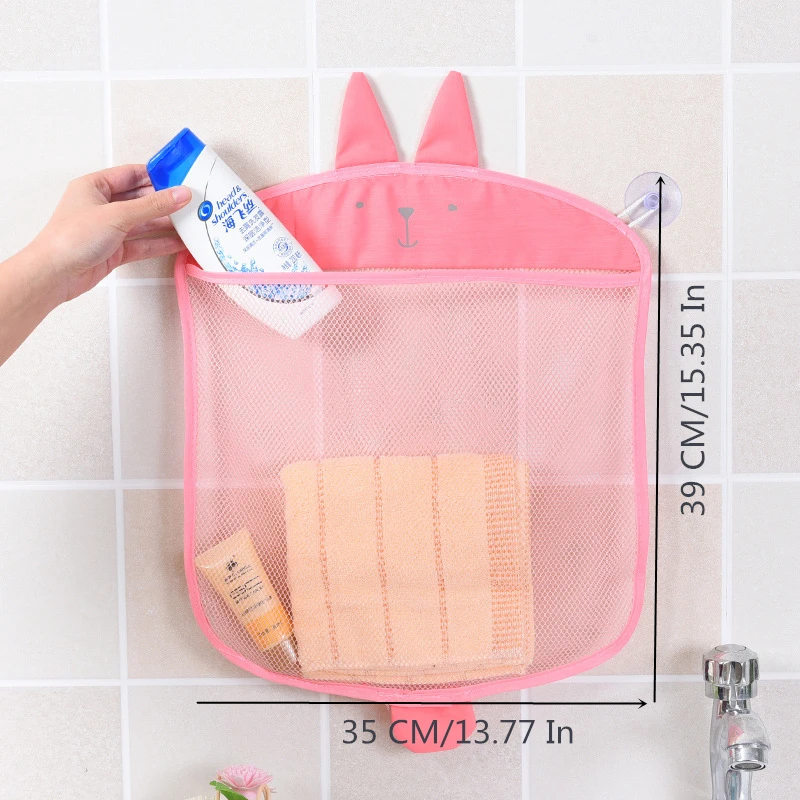 الكرتون لطيف الحمام شنقا سلة التخزين الطفل الاطفال الاستحمام لعبة التخزين المنظم للماء القماش ألعاب رمل حمام المنظم