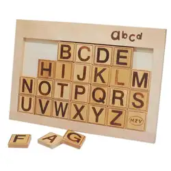 Деревянные заглавные буквы распознавания детей раннего образования обучающая игрушка