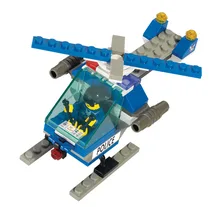 S Modelo Compatível com Lego B0117 69 Pcs Helicóptero Da Polícia Modelos de Kits de Construção de Blocos Brinquedos Passatempo Passatempos Para Meninos Das Meninas