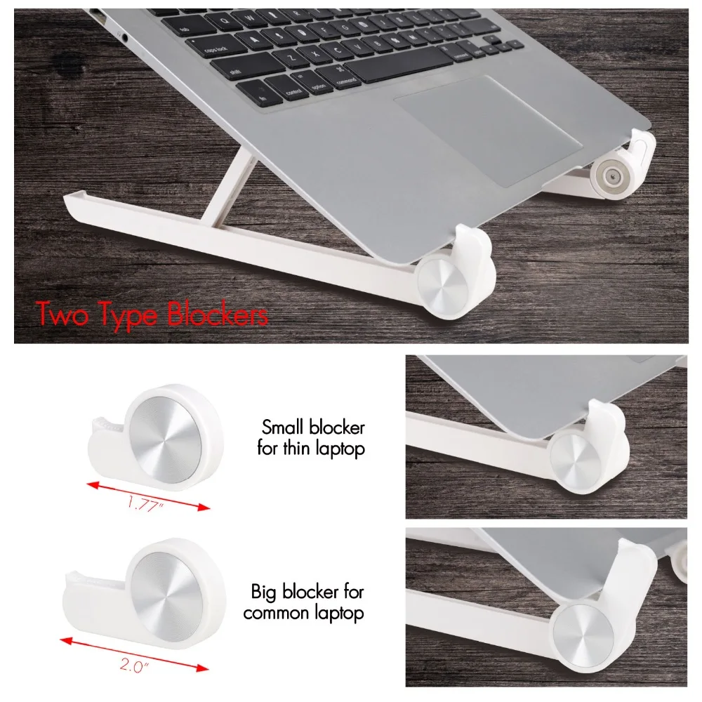 WIWU Folding Portable Laptop Stand Two Heights Adjustable Desktop Height Notebook Stand Cooling Holder for MacBook 11-15.6 inch