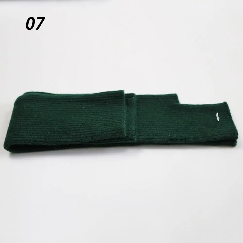 07-Dark Green Sparsil женские осенние кашемировые перчатки длинные мягкие вязаные варежки теплые зимние однотонные Женские варежки Mujer Длина до локтя 40 см перчатки - Цвет: 07-Dark Green