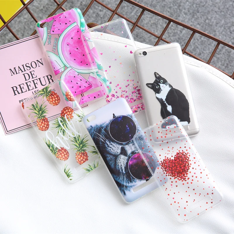 Painted Phone Case For Xiaomi Redmi 4X 4A Note 4 5A Soft TPU Printing Cover 3 Pro Mi Mix Bags |