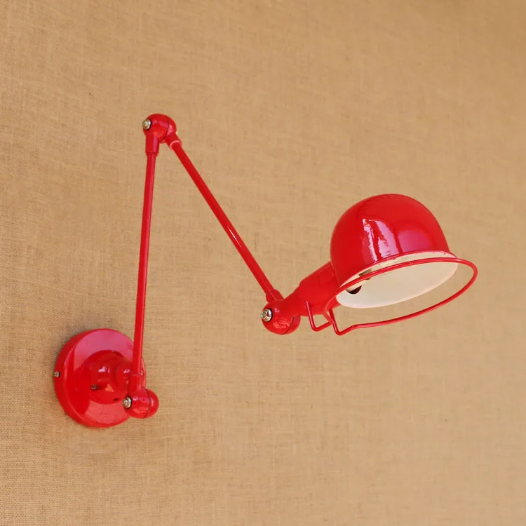 

Red Country Loft Style Wall Lamp Creative Adjustable Wall Sconce Bedside Light Fixtures For Home Lighting Indoor Bar Cafe