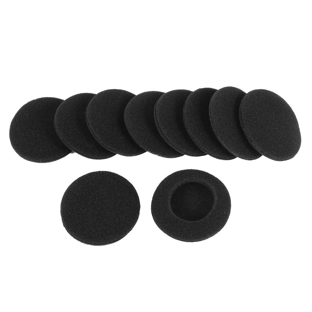 

10 pcs sponges protective measures soft black ear cover cushion for headphone 5cm