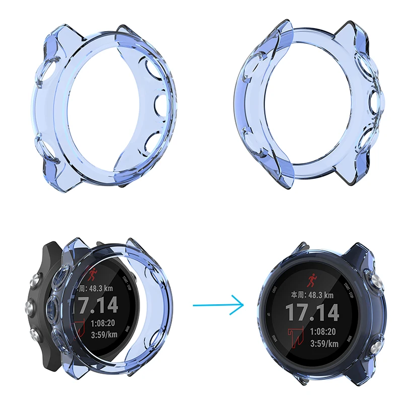 Защитный чехол для Garmin Forerunner 245/245 аксессуары для музыкальных часов ТПУ чехол анти-шок прозрачный тонкий дизайн прозрачный корпус