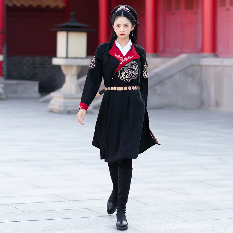Мужская и женская hanfu костюм одежда косплей мужской Китайский древний воин халат