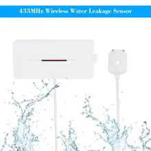 433MHz  Water Leakage Wireless Sensor Water Leak Intrusion Detector Alert Water Level Overflow Alarm Works With SONOFF RF Bridge