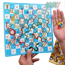 Juego de mesa escalera de vuelo de serpiente ajedrez juguetes educativos para niños juguetes interactivos para padres e hijos juegos de fiesta familiares serpientes escaleras juguetes regalos