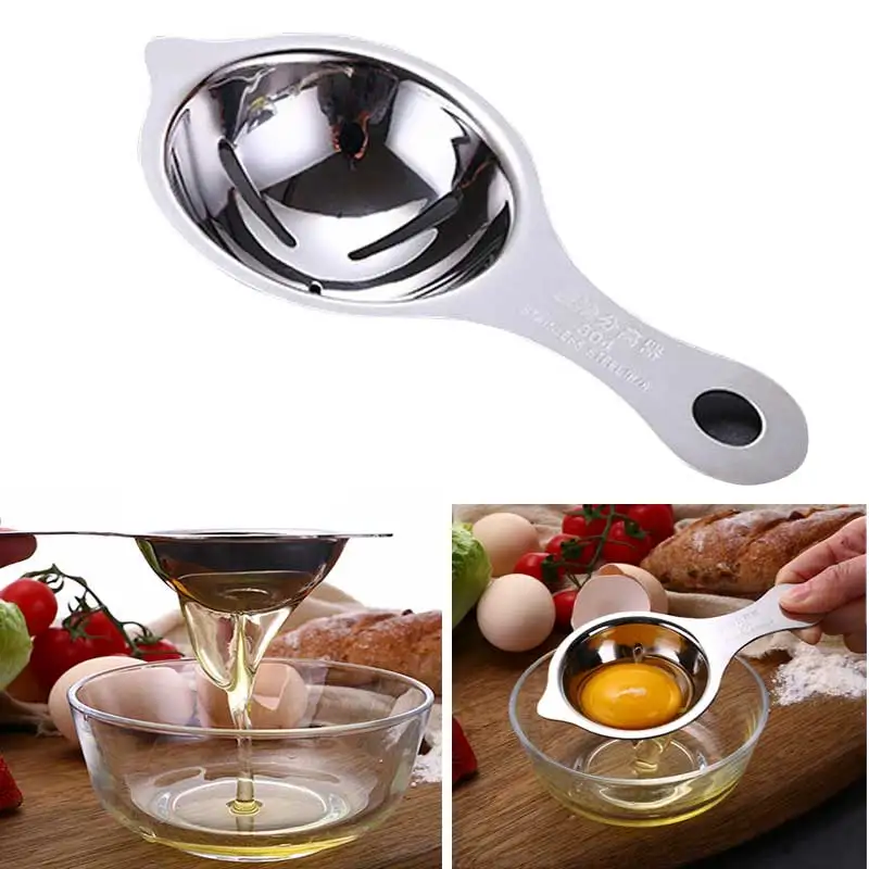 Safe Stainless Steel Egg Separator Yolk White Filter Divider Extractor