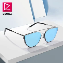 DENISA новые авиационные Зеркальные Солнцезащитные очки Мужские модные ретро солнцезащитные очки Женские водительские очки UV400 piloot солнцезащитные очки для мужчин G31066