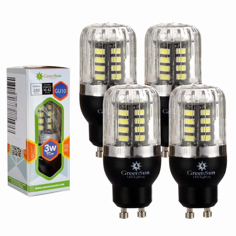 Люменов GU10 5736 SMD светодиодный светильник-кукуруза 4/10 шт 220 В 3 Вт Светодиодный светильник энергосберегающая лампа