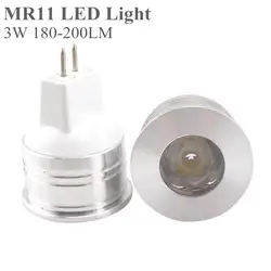 5X MR11 светодио дный лампочки 3 Вт 12 В 35 мм Диаметр Яркий Мини светодио дный MR 11 GU4 лампы GU5.3 GU10 светодио дный лампа 220V 110V