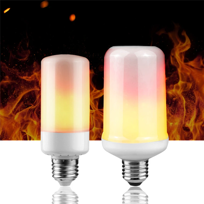 

85-265V LED Bulbs E27 E14 B22 LED lamp Flame Effect Fire Lighting 9W 12W Flickering Emulation flame Light 1900K-2300K Flame lamp