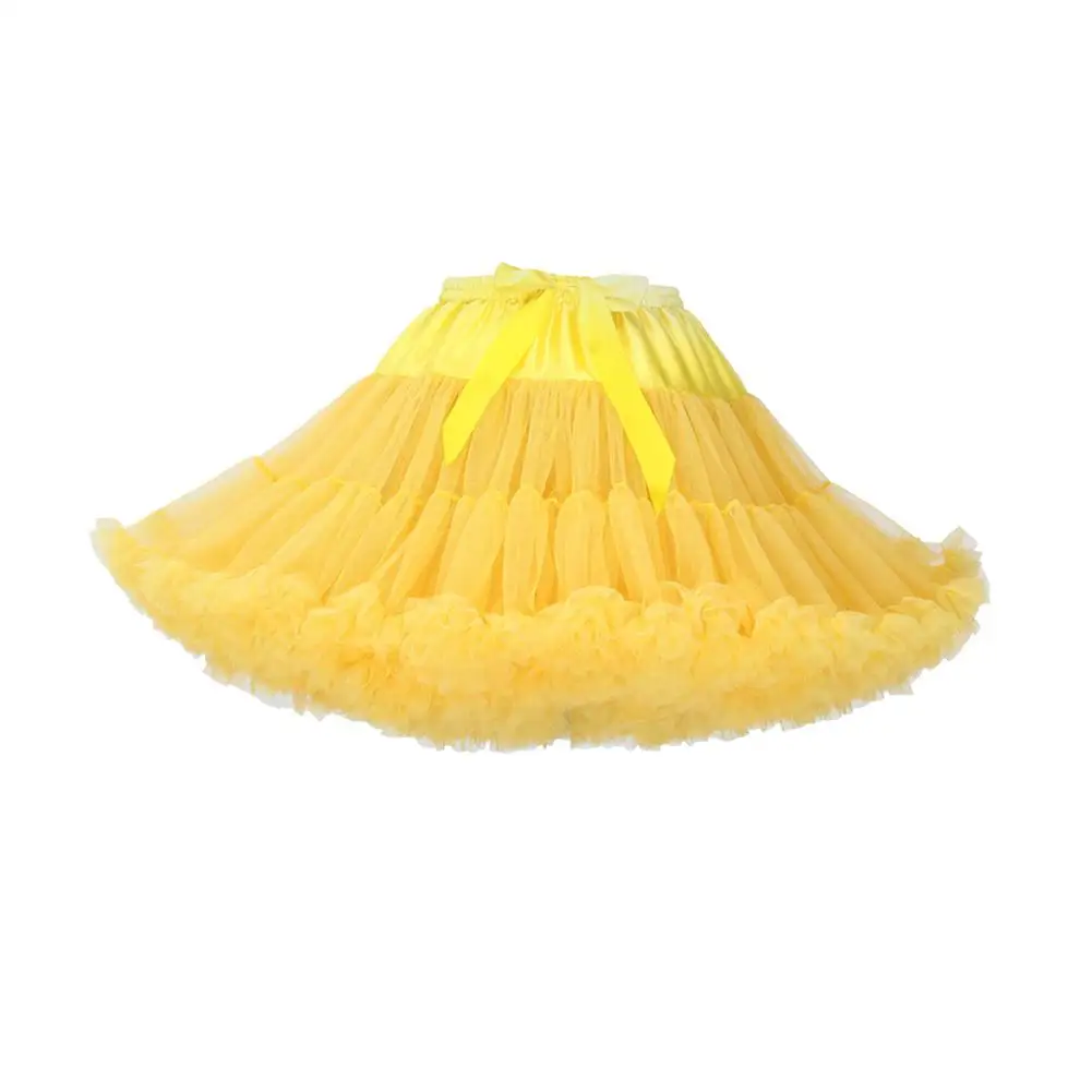 MISSKY/Женская Пышная юбка-пачка для девочек; Женская юбка-пачка; вечерние юбки для танцев; юбка для взрослых; одежда для выступлений; TulleSkirt - Цвет: Light yellow